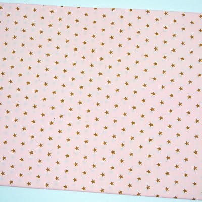 № 1211 Коричневые звезды (5 мм) на розовом фоне