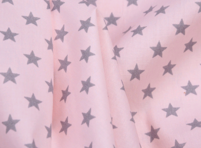 № 2814 Серые звезды на розовом фоне
