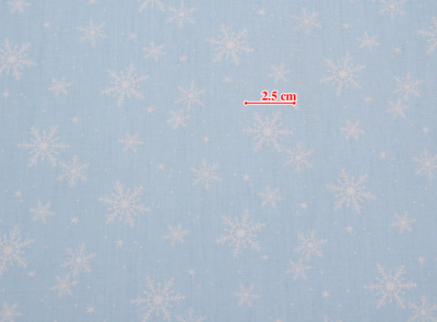 № 2562 Белые снежинки на голубом (-)