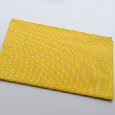 № 130 Белые горошки (2-3 мм) на желтом фоне