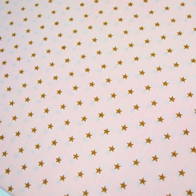 № 1211 Коричневые звезды (5 мм) на розовом фоне