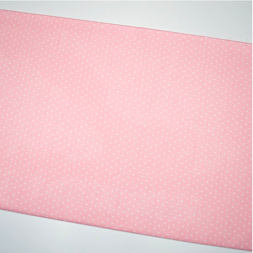 № 1254 Белый горошек (2 мм) на розовом фоне 67x160 см УЦЕНКА 30%